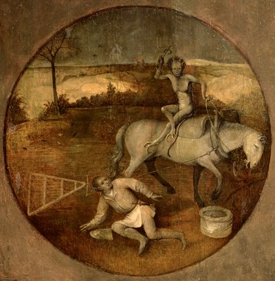 Ploeger van zijn Paard Geworpen door een Demon door Hieronymus Bosch